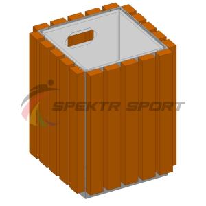 Купить Урна металлическая в деревянной обрешетке SP МФ400 в Юрге 