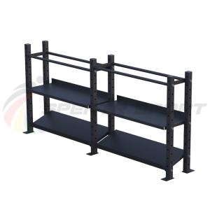 Купить Модульный стеллаж для гантелей, гирь и медболов 3780х430х1200 (2 секции) в Юрге 